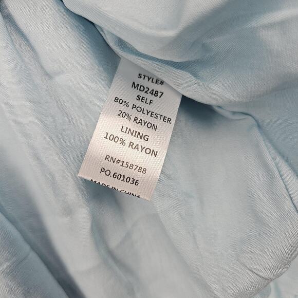 Mable Dress Womens Large Babydoll Cottage Blue Ruffle Tiered Maxi Relaxed Flowy - Picture 7 of 9